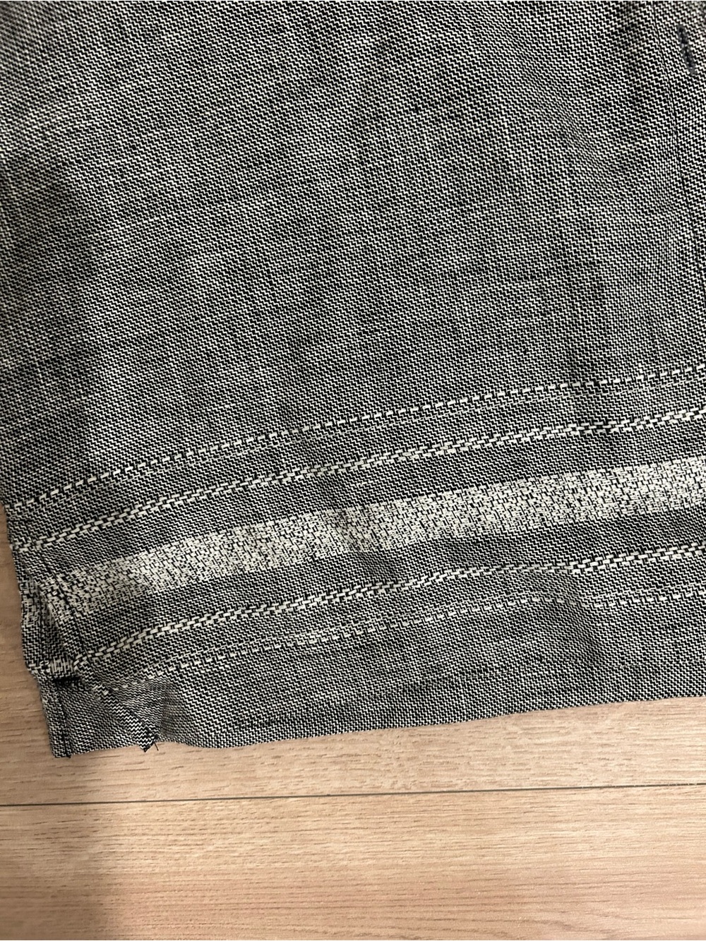 Norton McNaughton Gray Button-Up Linen Blend Blouse - Picture 5 of 6